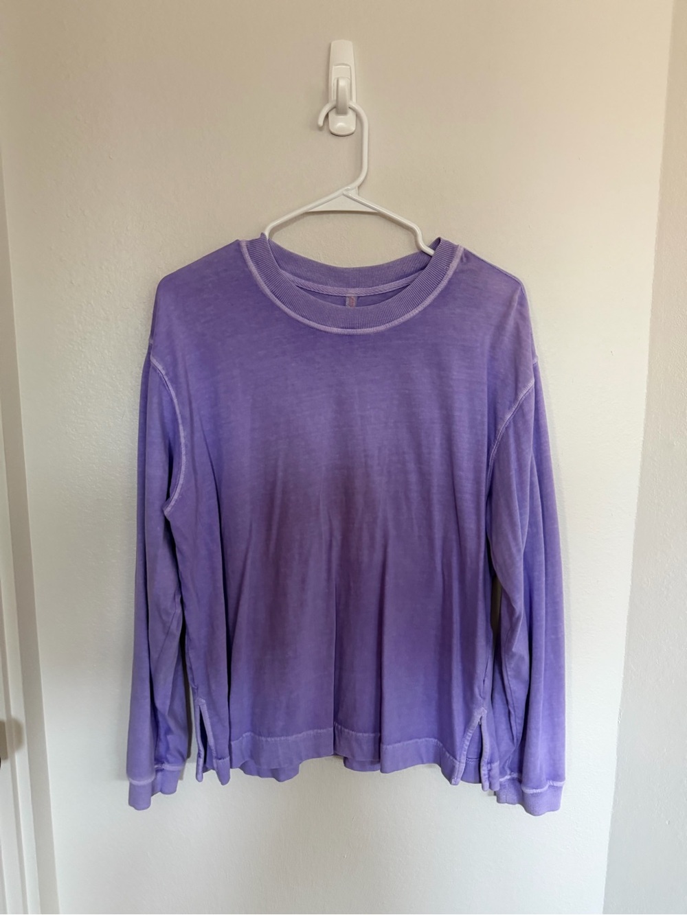 FP Movement by Free People Lavender Long Sleeve Crewneck Top Oversized XS